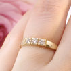 Forlovelsesring diamantring Iselin 3x0,10 ct TW-Si i gult gull - 85030100
