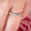 Forlovelsesring diamantring Iselin 5x0,07 ct TW-Si i hvitt gull -8505070