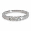 Alliansering i hvitt gull med tre diamanter - 8503050