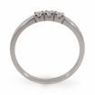 Alliansering i hvitt gull med tre diamanter - 8503050