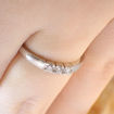 Forlovelsesring diamantring Iselin 3x0,05 ct TW-Si i hvitt gull - 8503050