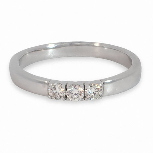 Iselin alliansering i hvitt gull med diamanter - 8503070