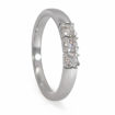 Iselin alliansering i hvitt gull med 3 diamanter - 8503010