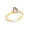 Forlovelsesring med Oval Lab Grown diamant i 0.70 ct og River (E) -VS2 - LG070gg