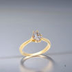 Forlovelsesring med Oval Lab Grown diamant i 0.70 ct og River (E) -VS2 - LG070gg