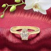 Forlovelsesring med Oval Lab Grown diamant i 0.70 ct og River (E) -VS2 - LG070gg