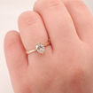 Forlovelsesring med Oval Lab Grown diamant i 0.70 ct og River (E) -VS2 - LG070gg