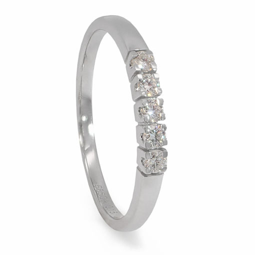 Iselin alliansering 585 / 14 karat hvitt gull med 0.15 ct. TW-Sl - 8505030