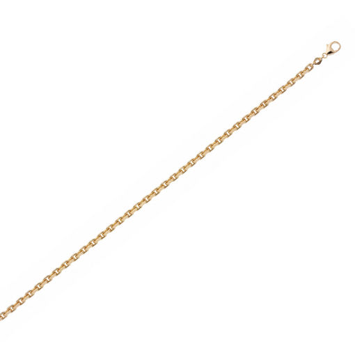 Anker herre kjede i forgylt sølv, 50 cm - 21-FD120-50