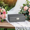 Smykkeskrin, grå, 240x160x80 mm - 3463734