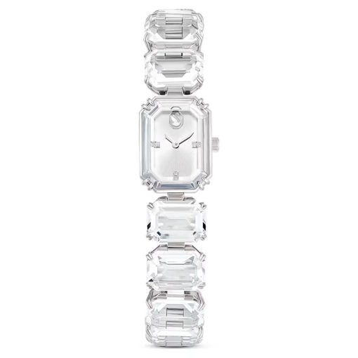 Swarovski klokke Watch Octagon cut bracelet, White, Stainless steel - 5729182