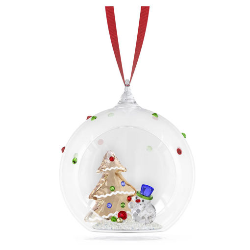 Swarovski figurer Holiday Cheers Tree and Snowman Ball Ornament - 5701509