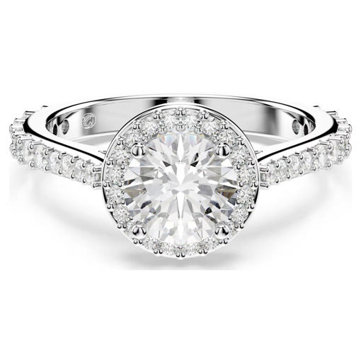 Swarovski ring Una Angelic Round cut, White, Silver-tone finish - 5717930