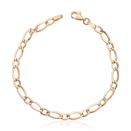 Armbånd i gult gull 14kt, 20.3 cm - 17012