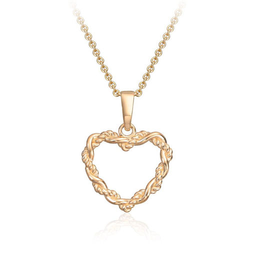 Smykke hjerte i gult gull 14 kt - 27524