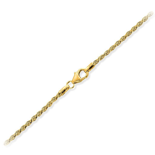 Cordell i sølv forgylt, 1,8 mm /18 cm - 17SGF1818