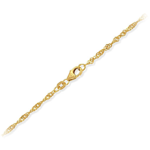 Kjede Singapore i gult gull, 2,2 mm /45 cm - 18GU2245
