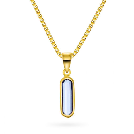 Gullanheng med sky blue kvarts (halvedelsten) - 52841