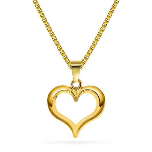 Hjerteanheng i gult gull - 52856