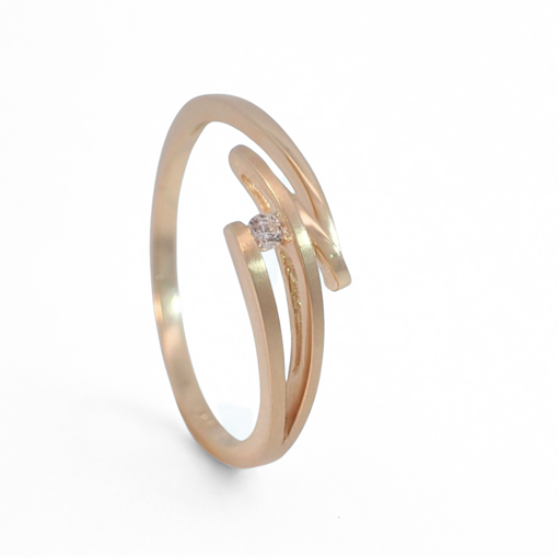 Gullring i 14kt gult gull med zirkonia - 50006221050