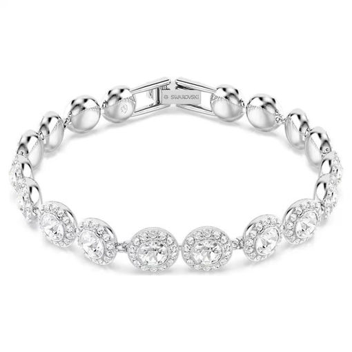 Swarovski armbånd Una Angelic Tennis bracelet Round cut, White, Rhodium plated - 5682279