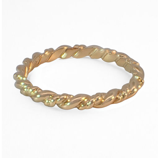 Gullring i 14 kt gult gull, tvinnet - coc501112