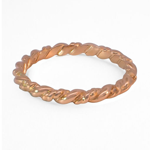 Gullring i 14 kt rosé gull, tvinnet - coc5011120