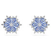 Swarovski Magic stud earrings Snowflake, Blue, Rhodium plated - 5734242