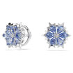Swarovski Magic stud earrings Snowflake, Blue, Rhodium plated - 5734242
