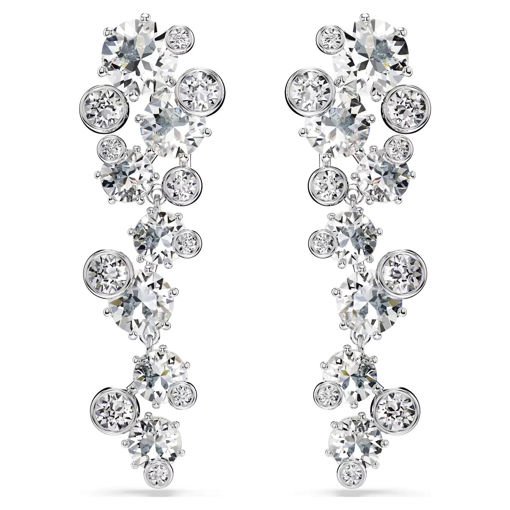 Swarovski Constella drop earrings Mixed cuts, White, Rhodium plated - 5732252