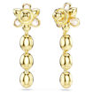 Swarovski Idyllia drop earrings Mixed cuts, Flower, Multicolored, Gold-tone plated - 5732381