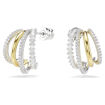 Swarovski øredobber Hyperbola hoop earrings Mixed cuts, Mini, White, Mixed metal finish - 5689718
