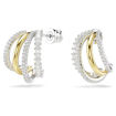 Swarovski øredobber Hyperbola hoop earrings Mixed cuts, Mini, White, Mixed metal finish - 5689718