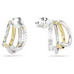 Swarovski øredobber Hyperbola hoop earrings Mixed cuts, Mini, White, Mixed metal finish - 5689718