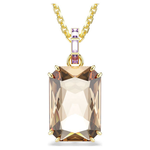 Swarovski smykke Millenia pendant Octagon cut, Caramel, Gold-tone plated - 5725752