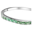 Swarovski armbånd Matrix bangle Baguette cut, Octagon shape, Green, Rhodium plated - 5705785