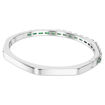 Swarovski armbånd Matrix bangle Baguette cut, Octagon shape, Green, Rhodium plated - 5705785