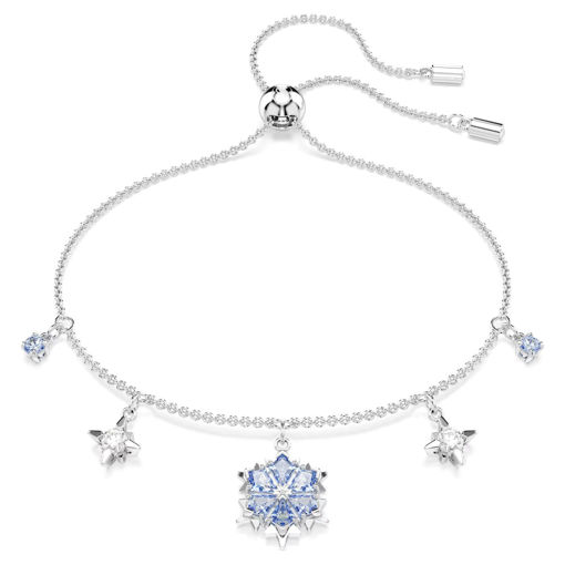 Swarovski armbånd Magic bracelet Snowflake, Blue, Rhodium plated - 5734244