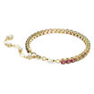 Swarovski armbånd Matrix Tennis bracelet Round cut, Multicolored, Gold-tone plated - 5685691