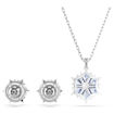 Swarovski figurer Magic set Snowflake, Blue, Rhodium plated - 5734243
