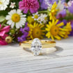 	Forlovelsesring med oval slip Lab Grown diamant - 0,70 ct River - VS - 200627