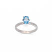 Forlovelesring med Oval blå Lab Grown diamant 0,72ct VS2. Leticia - 25100530LG	