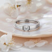Iselin alliansering i hvitt gull med diamant - 8501007