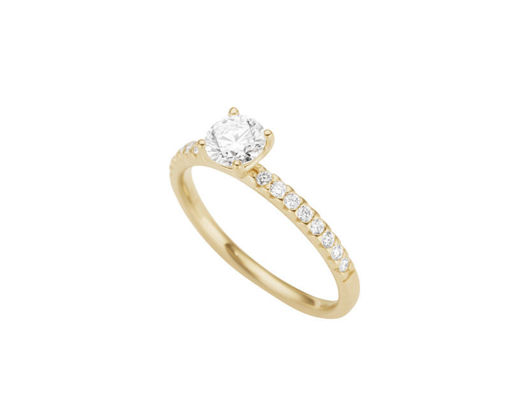 Forlovelsesring i gult gull med Lab Grown diamant 0,69ct TW-VS - Bur5Z00060