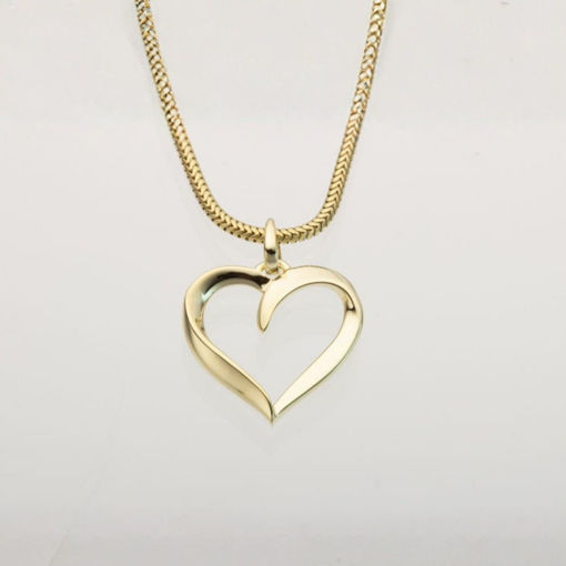 Gullhjerte i 14kt gull - Bur310555