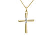 Kors i gull 14kt med 0,015ct  W-P - Bur310614