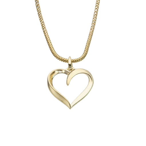 Gullhjerte i 14kt gull - Bur310555