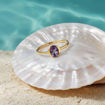 	Gullring 14 kt med ametyst - bur585706a