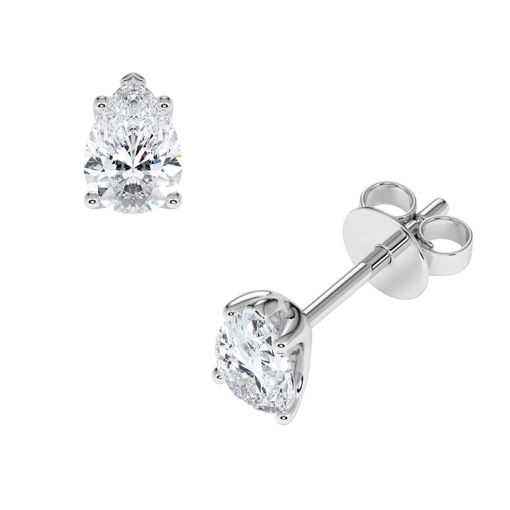 Diamantøredobber Dråpe med  Lab Grown diamanter i 1.00 ct (0,50x2) og River (D) - VS1 - ru-dråpe-100