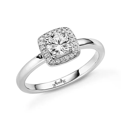Diamantring med 0.56 ct,  hvitt gull 18 kt - 159150hvg